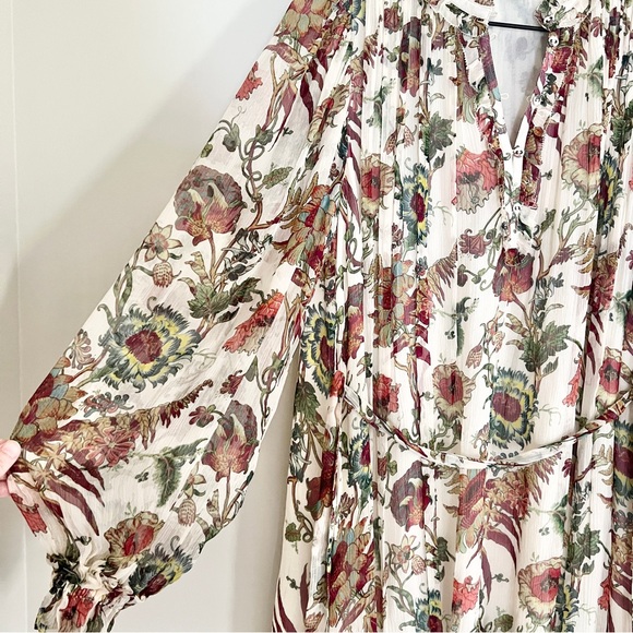 Ulla Johnson Anais Freesia Floral Silk Chiffon Minidress Size Small - Picture 7 of 12